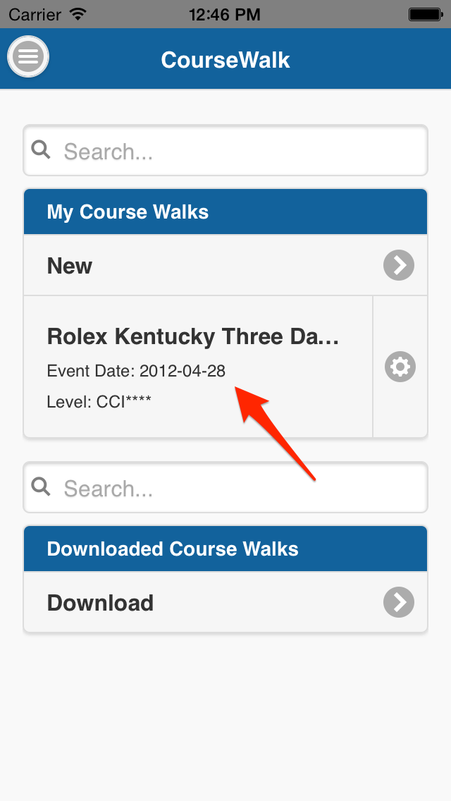 Open your course walk